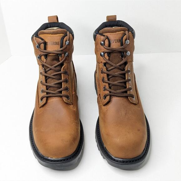 Wolverine Floorhand Steel Toe Work Boots, Brown Leather, Men\'s 10 M main image 4